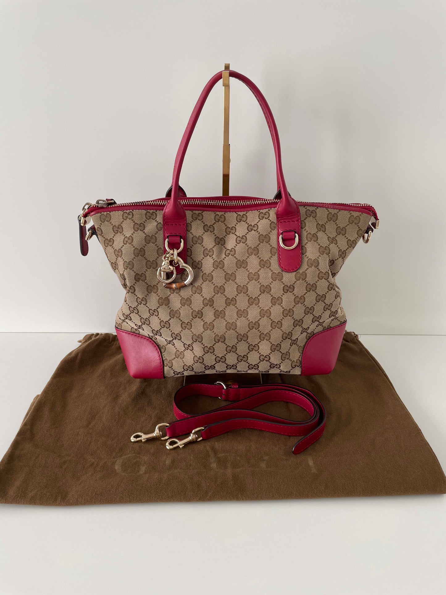 Handtasche 2way Heart Bit Charm - GG Canvas