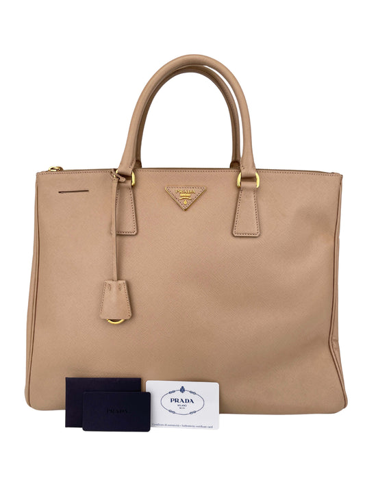 Galleria Double Zip Sabbia BN1802 - Saffiano Lux Leder