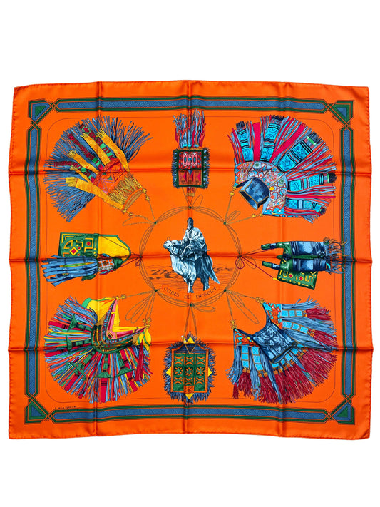 Seidentuch Carré 90 "Cuirs du Desert" - F. de La Perriere