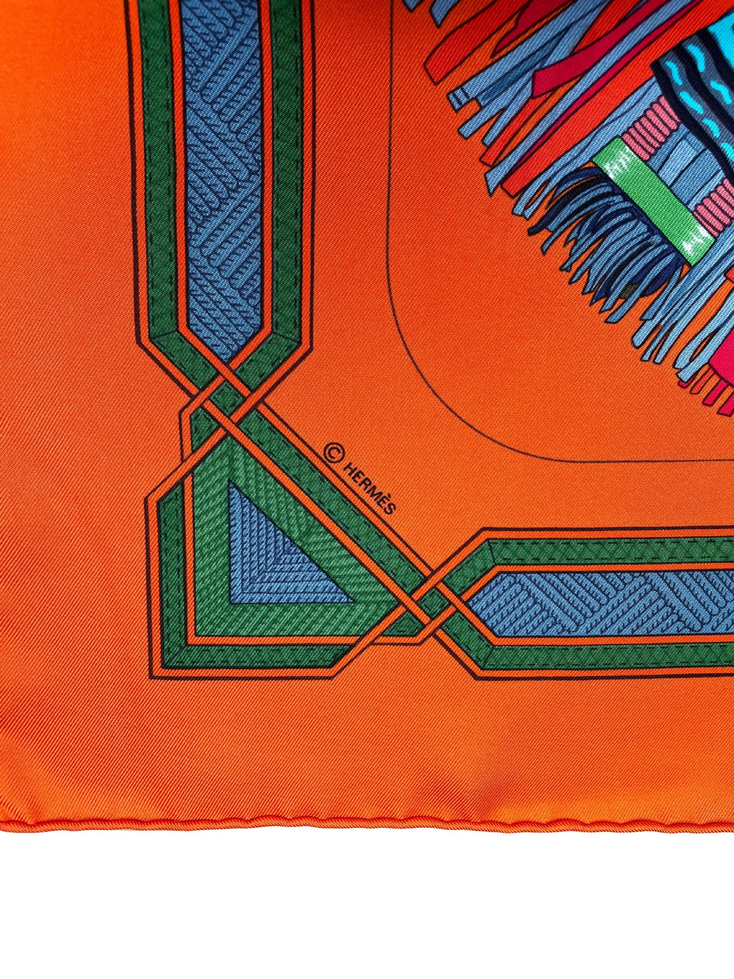 Seidentuch Carré 90 "Cuirs du Desert" - F. de La Perriere