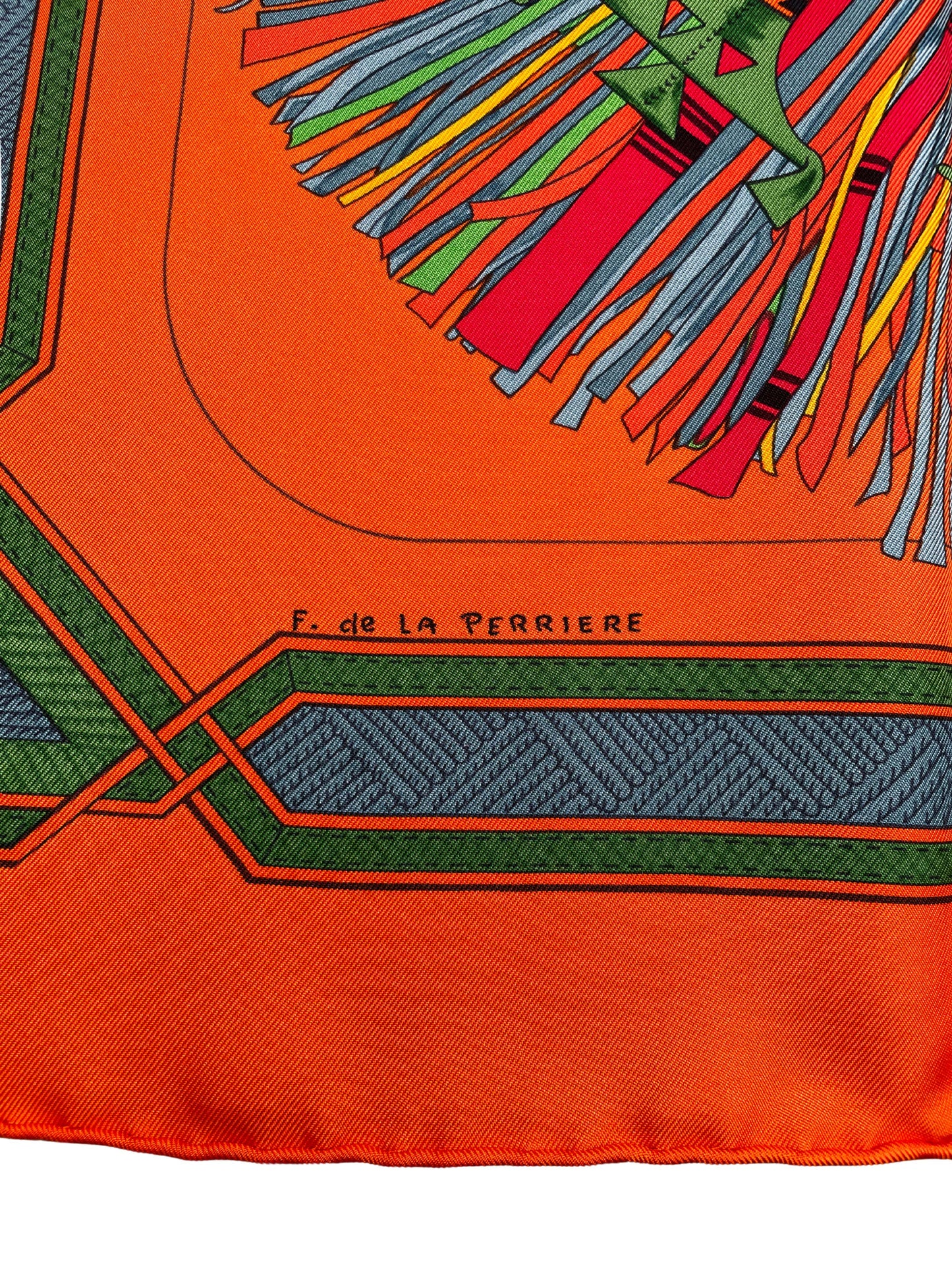 Seidentuch Carré 90 "Cuirs du Desert" - F. de La Perriere