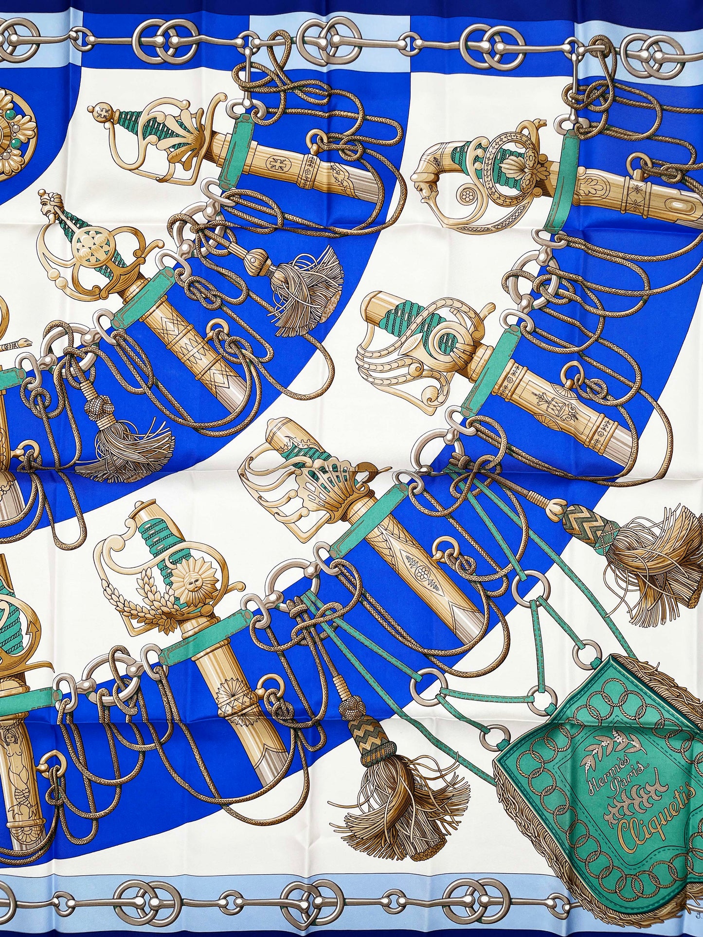 Seidentuch Carré 90 "Cliquetis" - J. Abadie