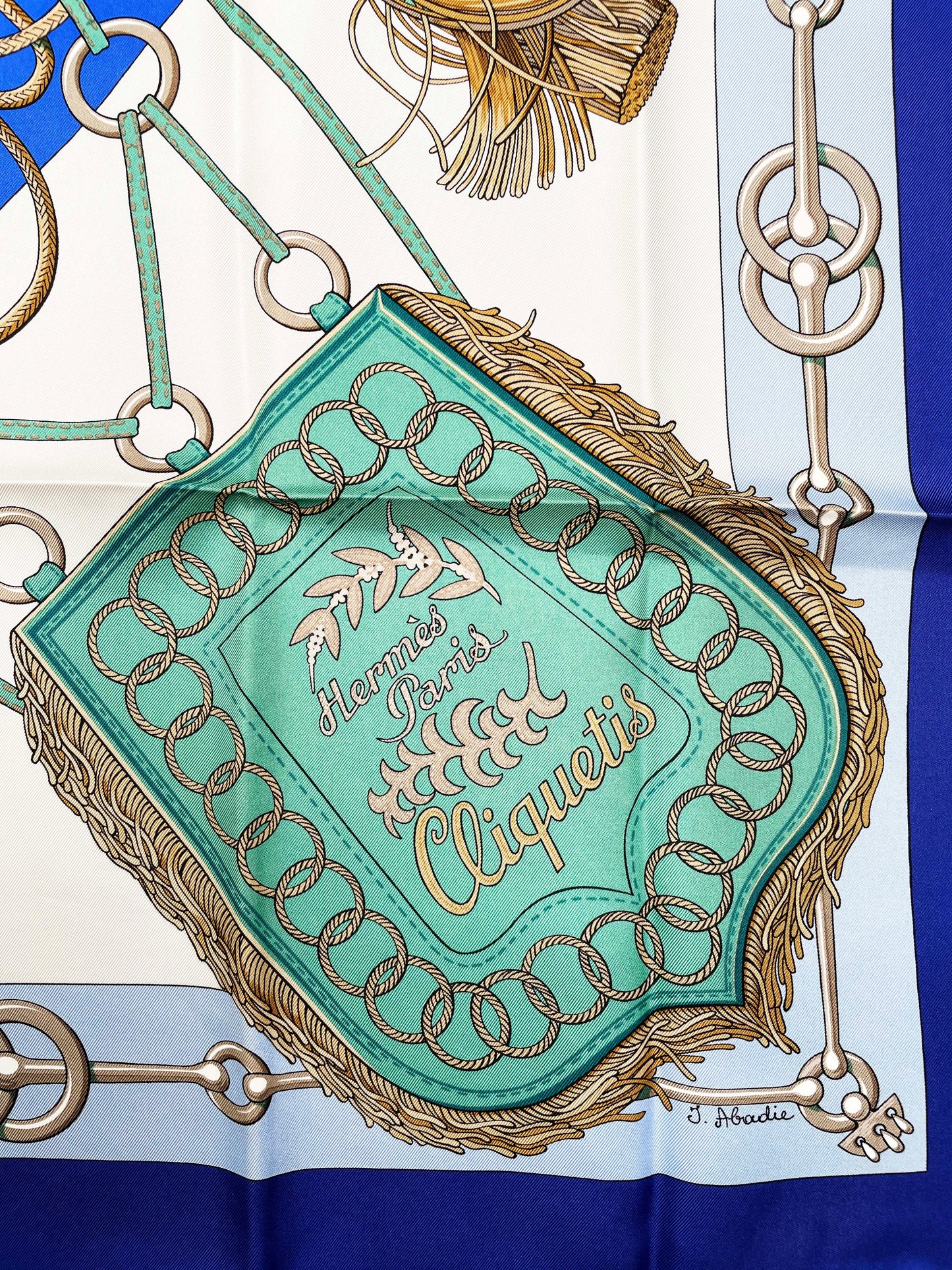 Seidentuch Carré 90 "Cliquetis" - J. Abadie