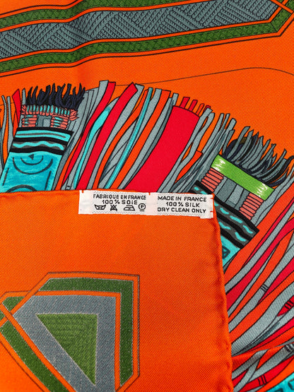 Seidentuch Carré 90 "Cuirs du Desert" - F. de La Perriere