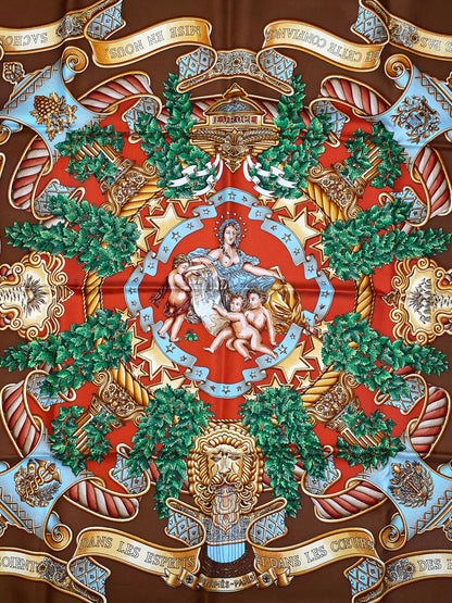 Seidentuch Carré 90 "Europe" - J. Metz