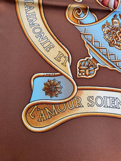 Seidentuch Carré 90 "Europe" - J. Metz