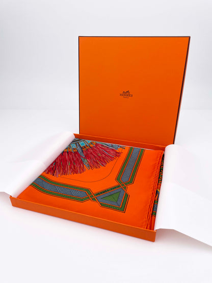 Seidentuch Carré 90 "Cuirs du Desert" - F. de La Perriere