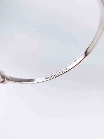 Hook & Eye Armreif - 925 Sterling Silber & 18K / 750er Gelbgold