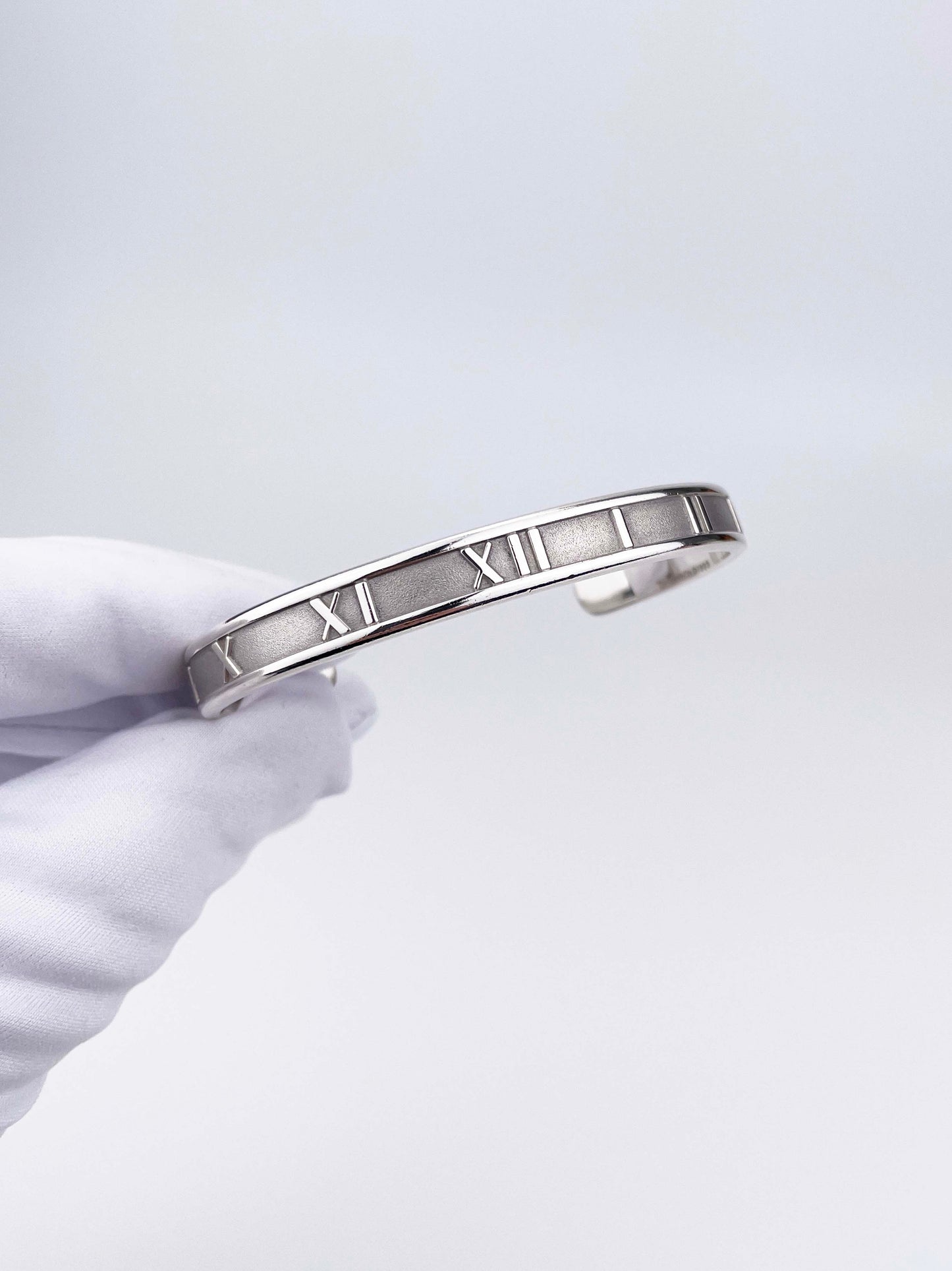 Atlas offener Armreif - 925 Sterling Silber