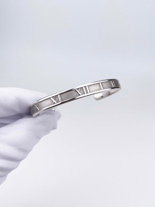 Atlas offener Armreif - 925 Sterling Silber