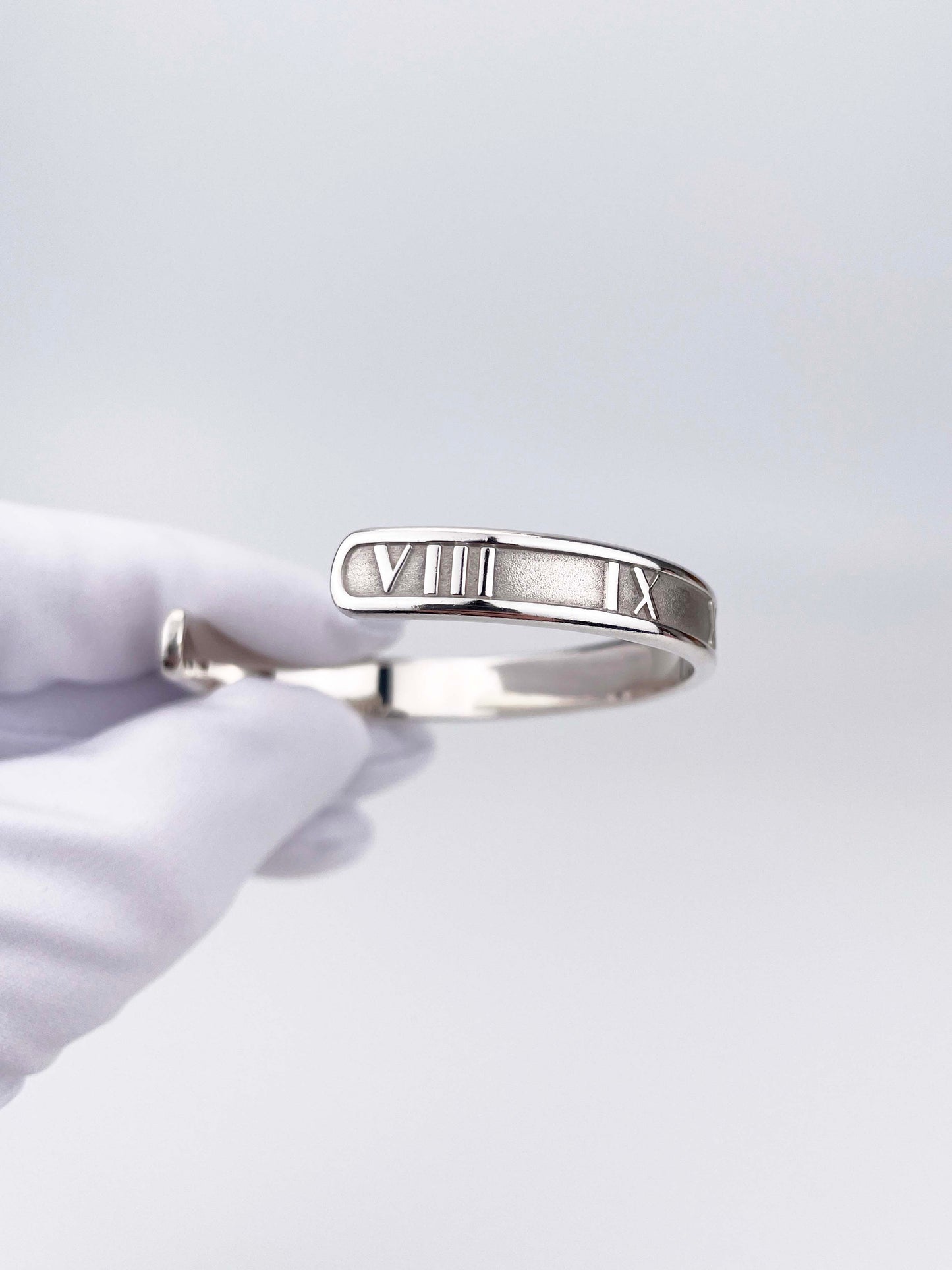 Atlas offener Armreif - 925 Sterling Silber