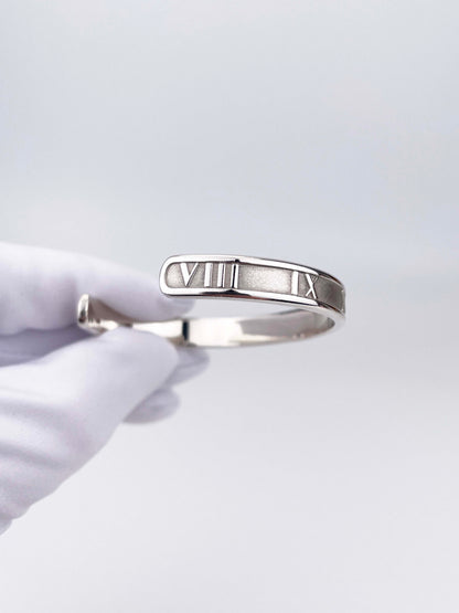 Atlas offener Armreif - 925 Sterling Silber