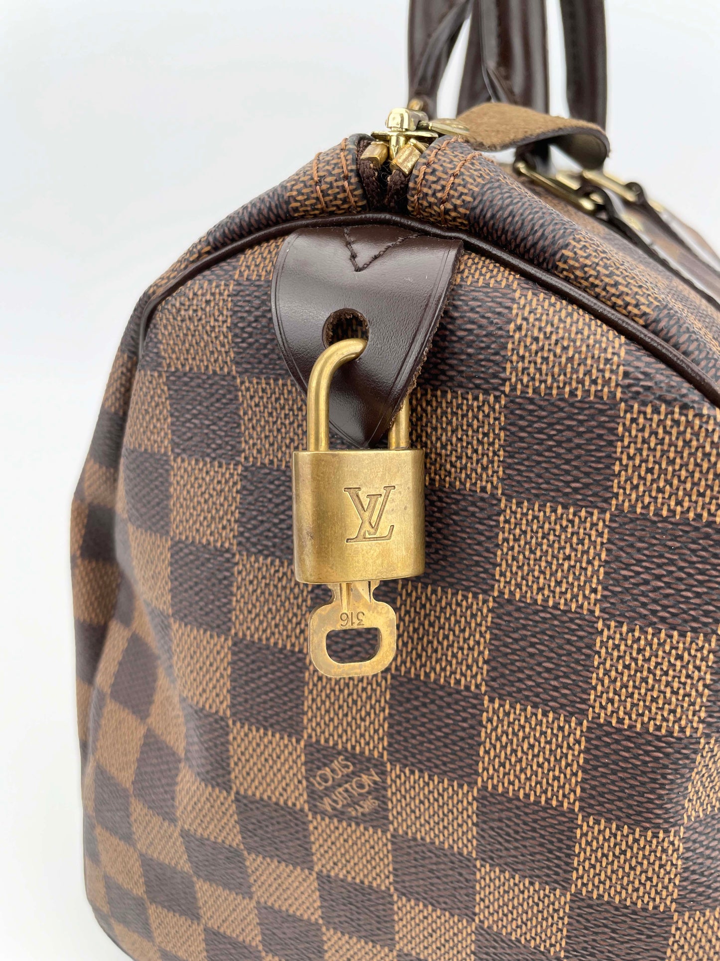 Speedy 30 - Damier Ebene Canvas