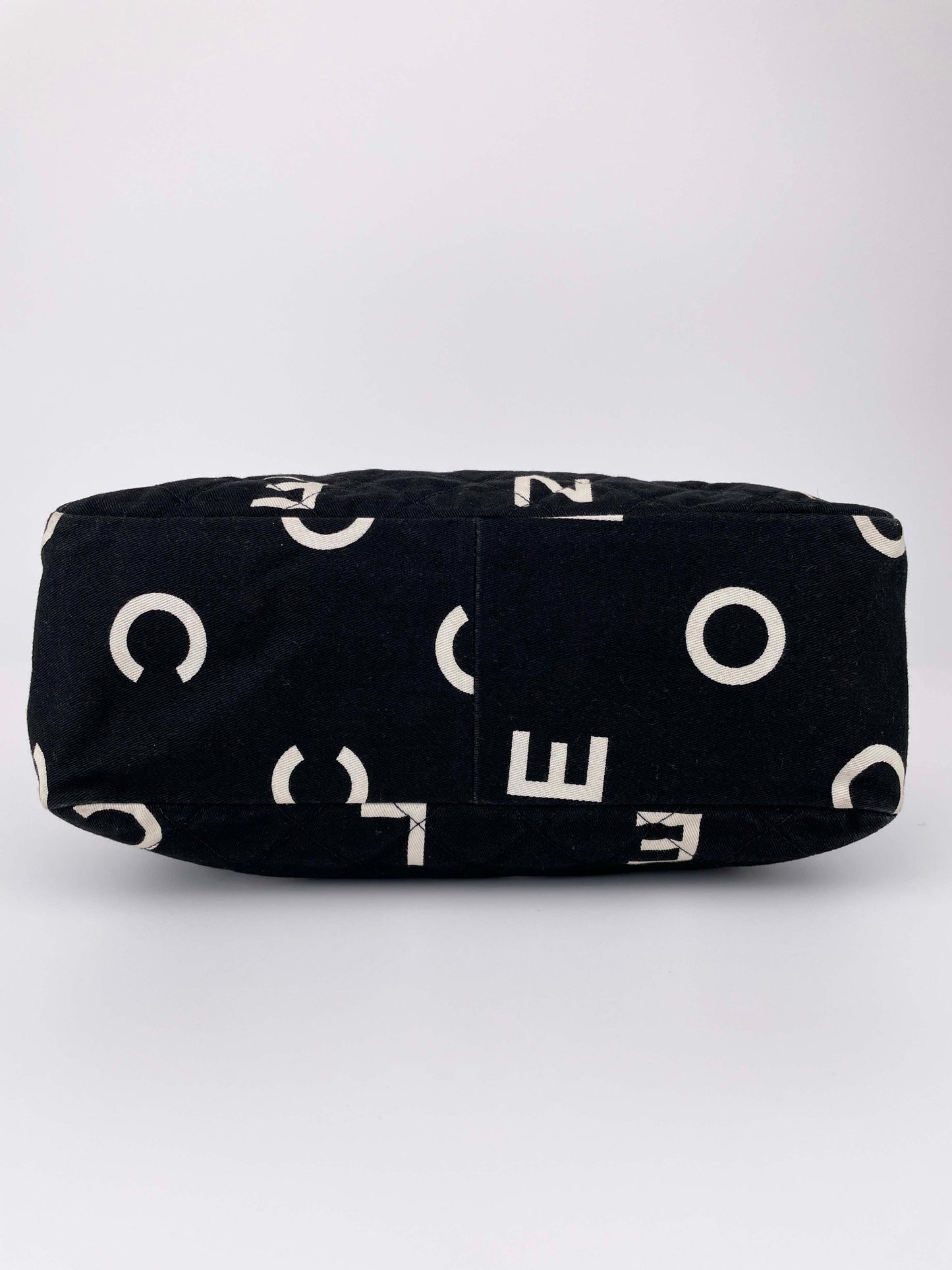 Coco Logo Letter Zipper Tote Bag Vintage