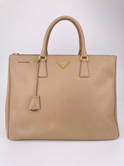Galleria Double Zip Sabbia BN1802 - Saffiano Lux Leder