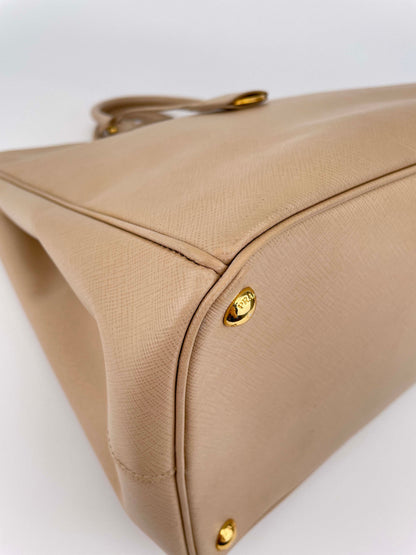 Galleria Double Zip Sabbia BN1802 - Saffiano Lux Leder