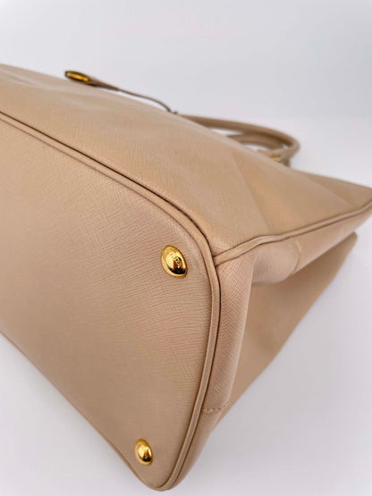 Galleria Double Zip Sabbia BN1802 - Saffiano Lux Leder