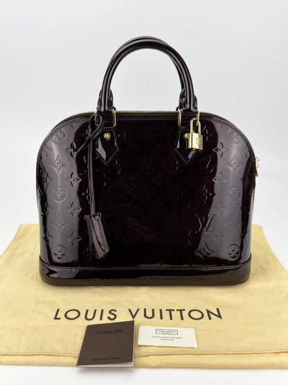 Alma PM Amarante - Monogram Vernis